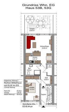 Foto - Schöne, helle Erdgeschoss 2-Zimmerwohnung mit Garten