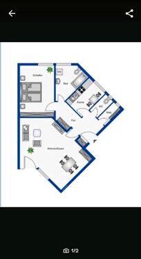 Foto - 2 Zimmer Wohnung - 1.000,00&nbsp;EUR Kaltmiete, ca.&nbsp; 72,00&nbsp;m&sup2;