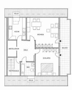 Foto - 2 Zimmer Dachgeschoßwohnung zur Miete in Marl
