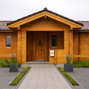 Foto - Großzügige Praxis Bürogebäude im Blockhausstyle zu vermieten