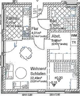 Foto - 1 Zimmer Erdgeschoßwohnung zur Miete in Geseke