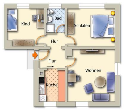Foto - Etagenwohnung zur Miete in Freiberg