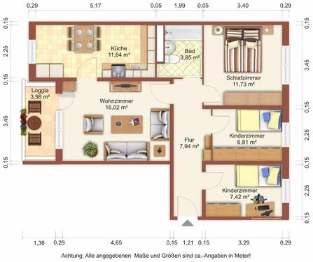 Foto - 4 Zimmer Etagenwohnung zur Miete in Greifswald