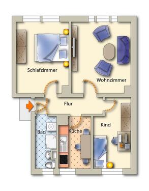 Foto - Etagenwohnung zur Miete in Freiberg