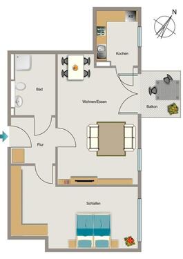 Foto - 2.5 Zimmer Etagenwohnung zur Miete in Essen