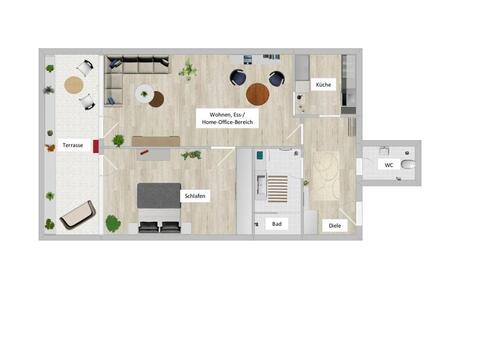 Foto - Lichtdurchflutete 2-Zimmer-Terrassenwohnung in Passau – Grubweg