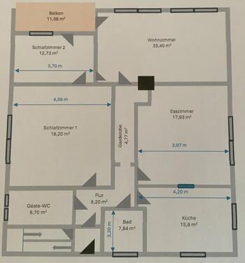 Foto - Komplett neu renovierte 4-Zimmerwohnung 130 qm ab April26