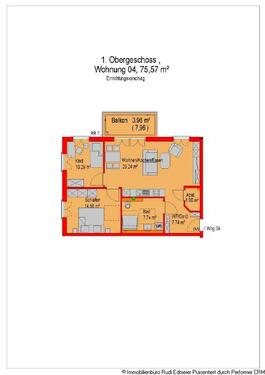 Foto - Schöne helle 3 Zimmer Wohnung mit Balkon