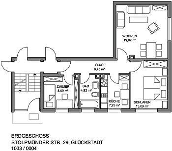 Foto - 3 Zimmer Erdgeschoßwohnung in Glückstadt