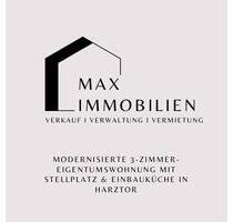Modernisierte Eigentumswohnung,3 Zimmer, Stellplatz & Einbauküche - Harztor