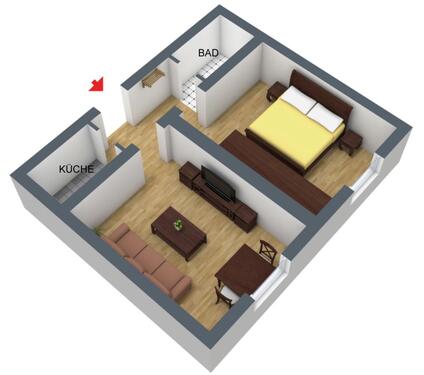 Foto - ZWEI ZIMMER VOLLER MÖGLICHKEITEN - PERFEKT FÜR SINGLES UND PAARE