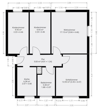 Foto - 4 Zimmer Wohnung - 550,00&nbsp;EUR Kaltmiete, ca.&nbsp; 69,00&nbsp;m&sup2;
