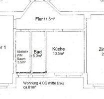 2 Raumwohnung, ideal für eine 2-WG oder für ein Pärchen - Leipzig Nord