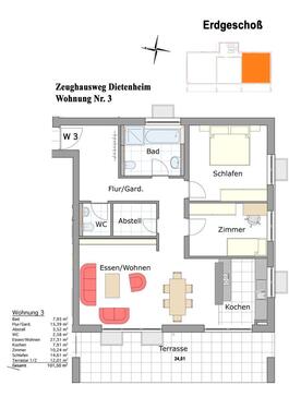 Foto - 3 Zimmer Erdgeschoßwohnung zum Kaufen in Dietenheim