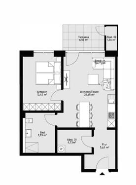 Foto - 2 Zimmer Erdgeschoßwohnung zur Miete in Adendorf