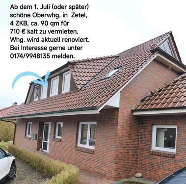 Foto - Oberwohnung in Zetel in ruhiger, zentraler Lage zu vermieten