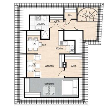 Foto - 1 Zimmer Dachgeschoßwohnung in Frammersbach