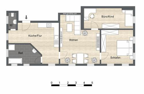 Foto - 3 Zimmer Etagenwohnung zur Miete in Großröhrsdorf