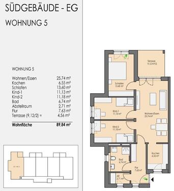 Foto - 4 Zimmer Erdgeschoßwohnung zur Miete in Straubing