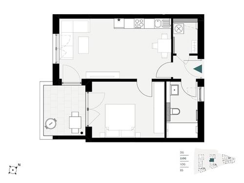 Foto - Attraktive 2-Zi.-Whg. in zentraler Lage 