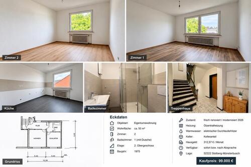 Foto - Frisch renovierte 2-Zimmer-Eigentumswohnung