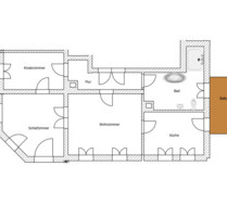 Helle 3-Raum-Wohnung mit Balkon & Kamin in Rötha