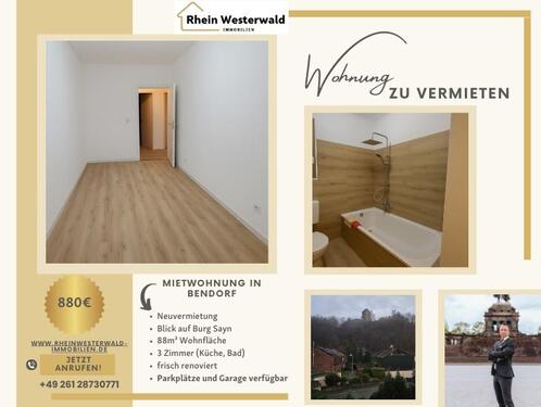 Foto - Frisch sanierte 3-Zimmer-Wohnung mit Blick auf Burg Sayn in Bendorf
