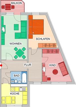 Foto - 3 Zimmer Etagenwohnung in Chemnitz