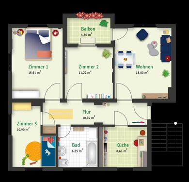 Foto - 4-Zimmer Wohnung in Halle-Rosengarten