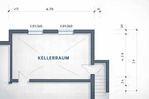 Foto - Lagerfläche Kellerraum (28,5 m²) mit Autozufahrt in Künzell