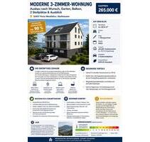 Moderne 3-Zimmer Neubauwohunung mit Balkon, Garten & 2 Stellplätz - Porta Westfalica