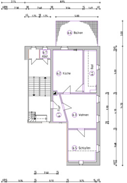Foto - Zwei-Zimmer-Wohnung mit großem Balkon zu vermieten