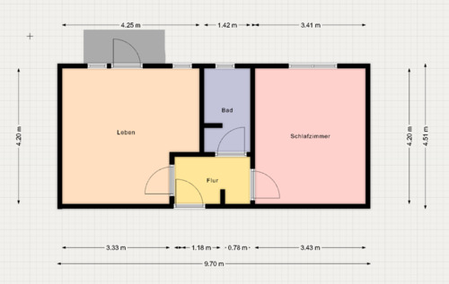Foto - Möblierte 2-Zi-Wohnung (40 m²)mit Balkon 86633 Neuburg an der D.