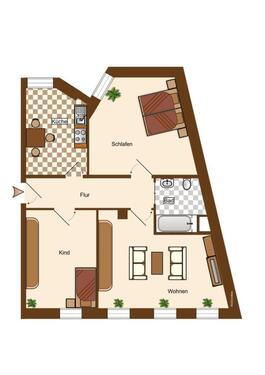 Foto - Etagenwohnung zur Miete in Magdeburg