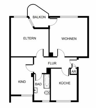 Foto - 3 Zimmer, Balkon & Ruhe – ideal zum Wohlfühlen
