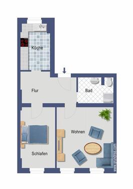 Foto - 2 Zimmer Etagenwohnung zur Miete in Zwickau