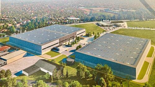 Foto - Neue Logistikhallen in EmmerichFertigstellung 1. Q 2026 25.884 qm Mietfläche HallenBüroMezzanin