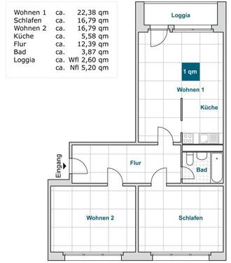Foto - 3 Zimmer Etagenwohnung zur Miete in Dresden