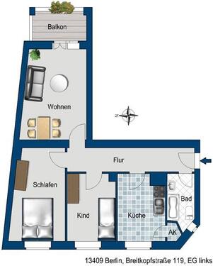 Foto - Etagenwohnung zur Miete in Berlin