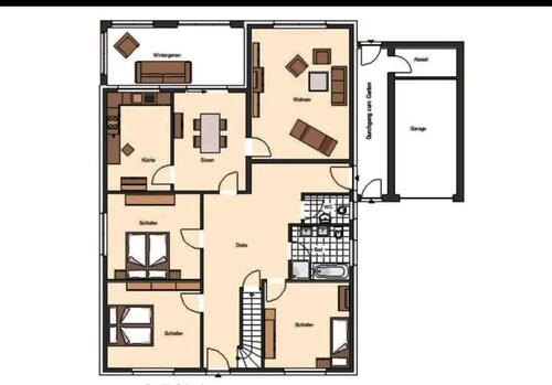 Foto - große Erdgeschoss-Wohnung im Bungalow mit Garage und Garten