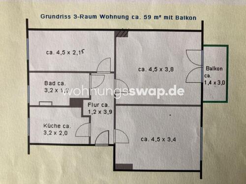 Foto - Wohnungsswap - 3 Zimmer, 57 m² - Bornaische Straße, L-Connewitz