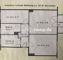 Wohnungsswap - 3 Zimmer, 57 m² - Bornaische Straße, L-Connewitz - Leipzig Süd