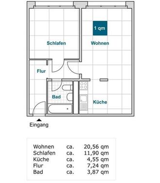 Foto - 2 Zimmer Etagenwohnung zur Miete in Dresden