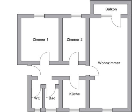 Foto - 3 Zimmer Wohnung mit Balkon und Gäste WC Villingen