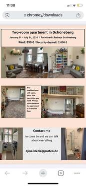 Foto - Wohnung befristet 31.1-31.7.26 Schöneberg