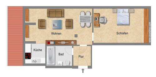 Foto - Etagenwohnung zur Miete in Leipzig