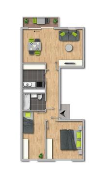 Foto - 3 Zimmer Dachgeschoßwohnung zur Miete in Eisenach