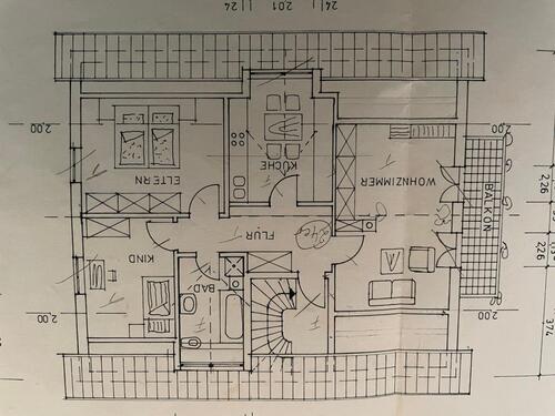 Foto - DG 3 ZKB mit Balkon - 640,00 EUR Kaltmiete,