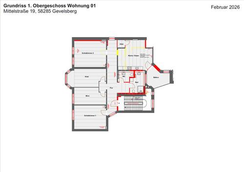 Foto - 4 Zimmer Etagenwohnung zur Miete in Gevelsberg