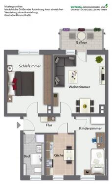 Foto - 3 Zimmer Etagenwohnung zur Miete in Sondershausen